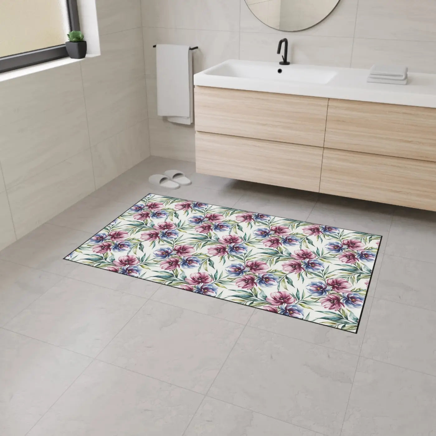 Floral Heavy Duty Floor Mat - Vibrant Home Protection - DipaliZ