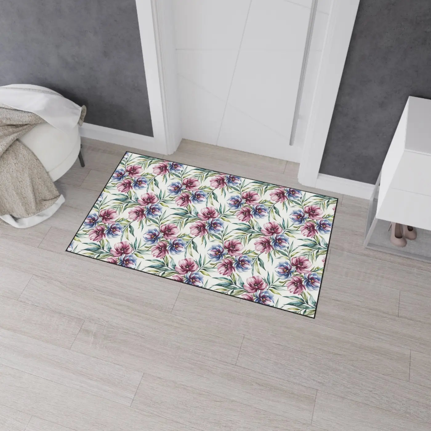 Floral Heavy Duty Floor Mat - Vibrant Home Protection - DipaliZ