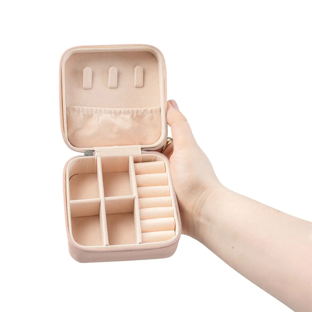 Jewelry Travel Case - Plush Lining Keeps Treasures Safe - DipaliZ