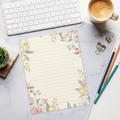 Lemon Pattern Ruled Notepad - Citrus Sunshine Design - DipaliZ