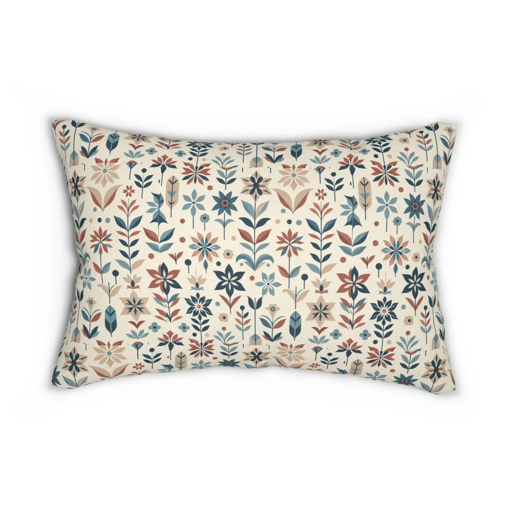 Vibrant Floral Lumbar Pillow - Cozy Home Decor - DipaliZ
