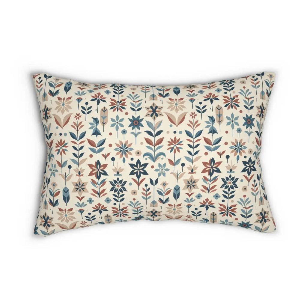 Vibrant Floral Lumbar Pillow - Cozy Home Decor - DipaliZ