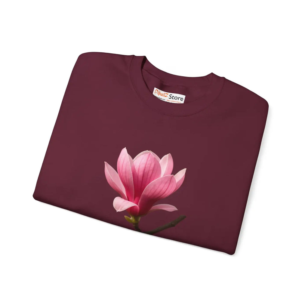 Cozy Floral Magnolia Crewneck Sweatshirt - Spring Vibes - DipaliZ