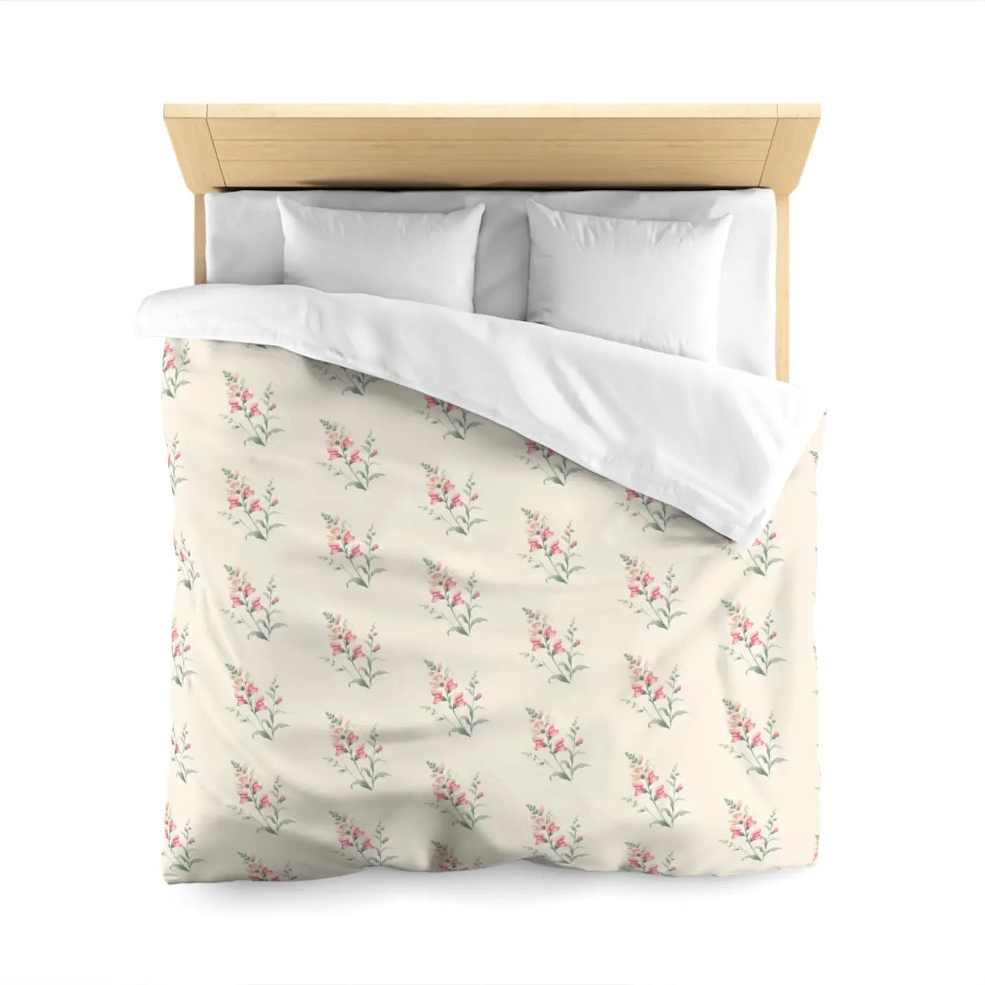 Floral Microfiber Duvet Cover - Cozy Bedroom Chic - DipaliZ