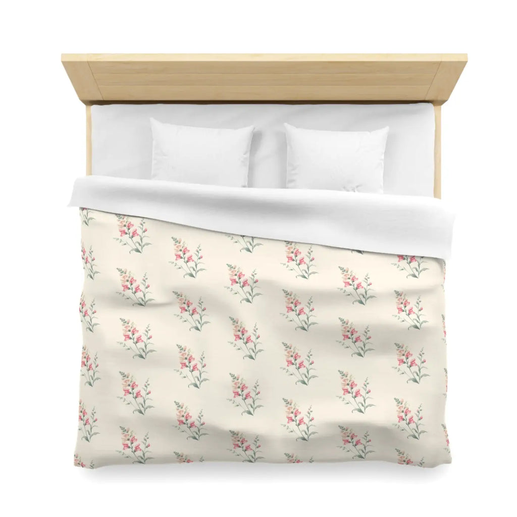 Floral Microfiber Duvet Cover - Cozy Bedroom Chic - DipaliZ