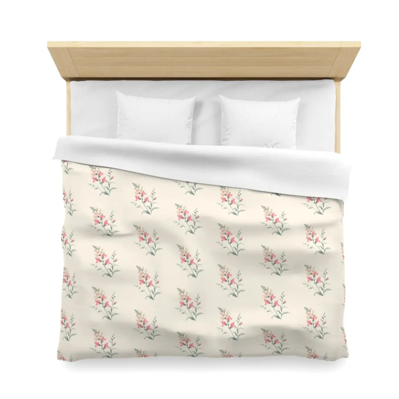 Floral Microfiber Duvet Cover - Cozy Bedroom Chic - DipaliZ