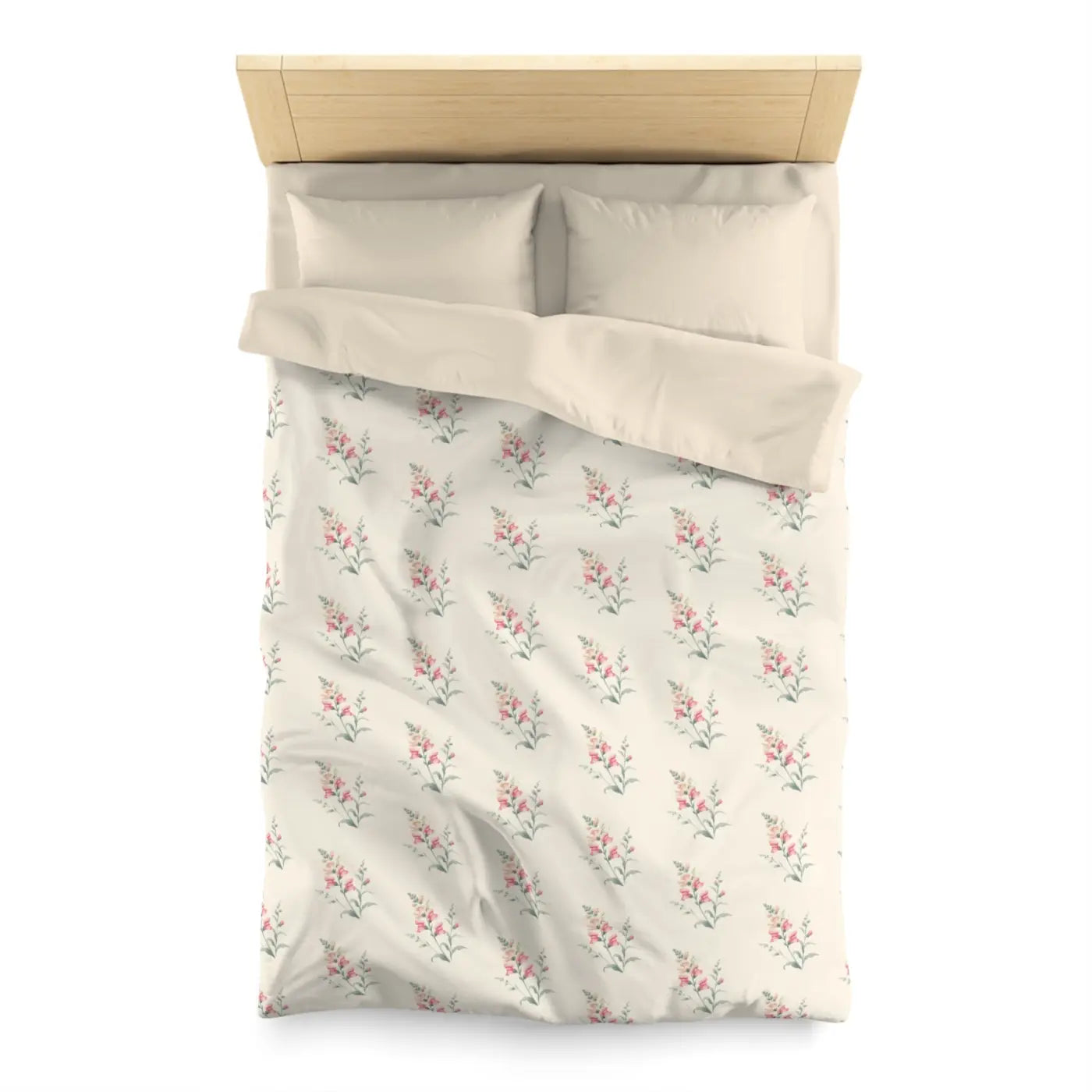 Floral Microfiber Duvet Cover - Cozy Bedroom Chic - DipaliZ
