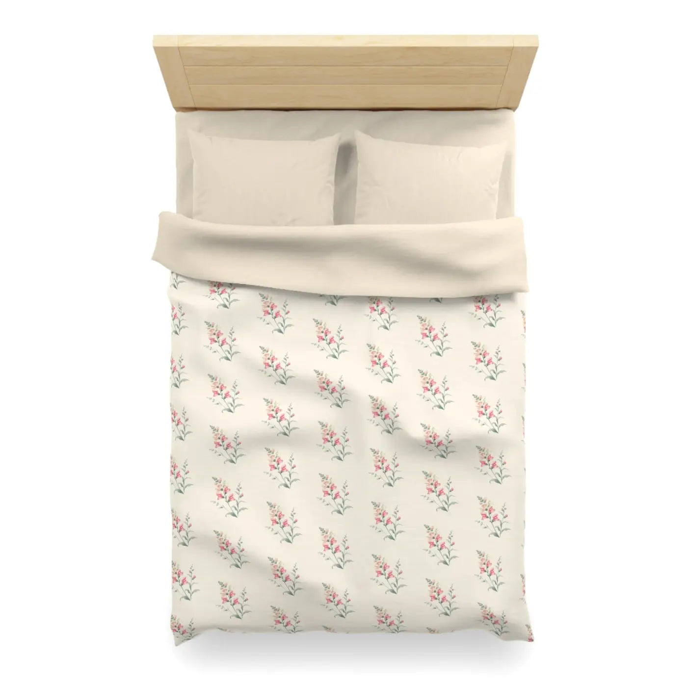 Floral Microfiber Duvet Cover - Cozy Bedroom Chic - DipaliZ