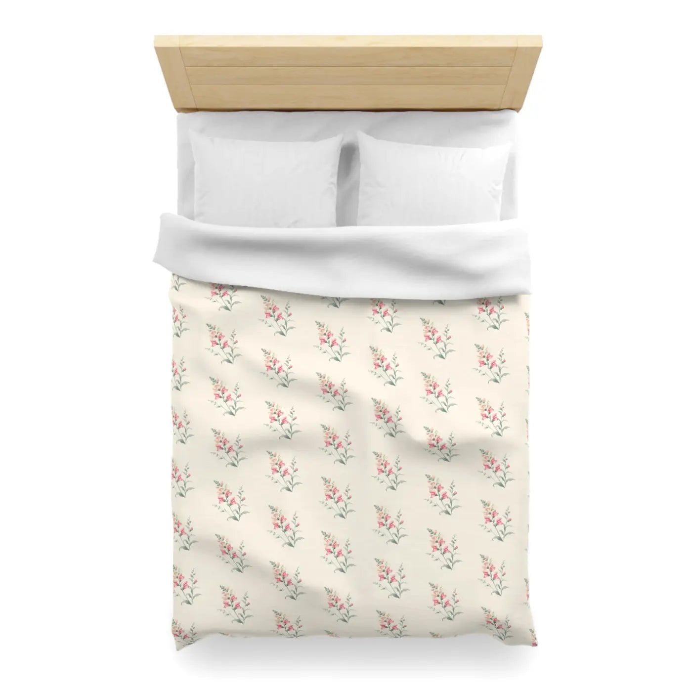 Floral Microfiber Duvet Cover - Cozy Bedroom Chic - DipaliZ