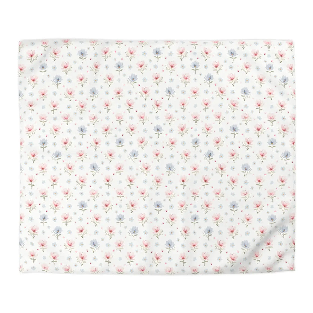 Floral Microfiber Duvet Cover - Cozy Spring Bedding - DipaliZ