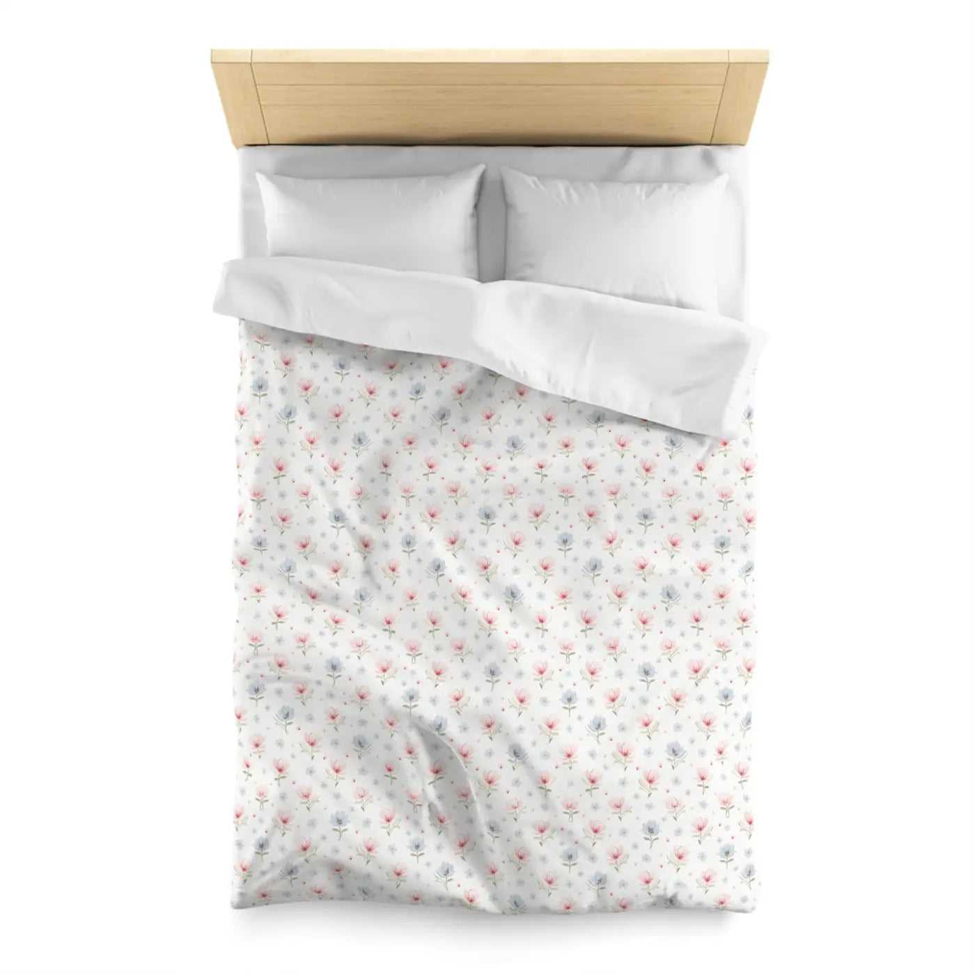 Floral Microfiber Duvet Cover - Cozy Spring Bedding - DipaliZ