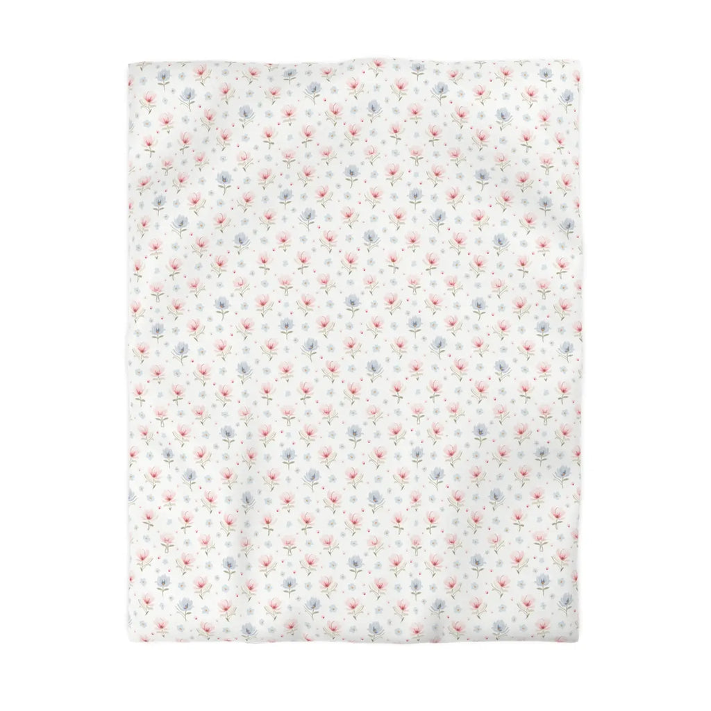 Floral Microfiber Duvet Cover - Cozy Spring Bedding - DipaliZ