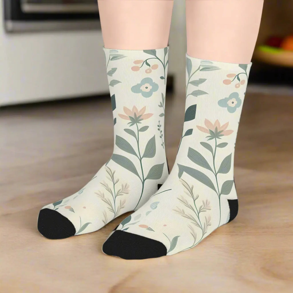 Floral Socks - Bold Statement Gifts for Her - DipaliZ
