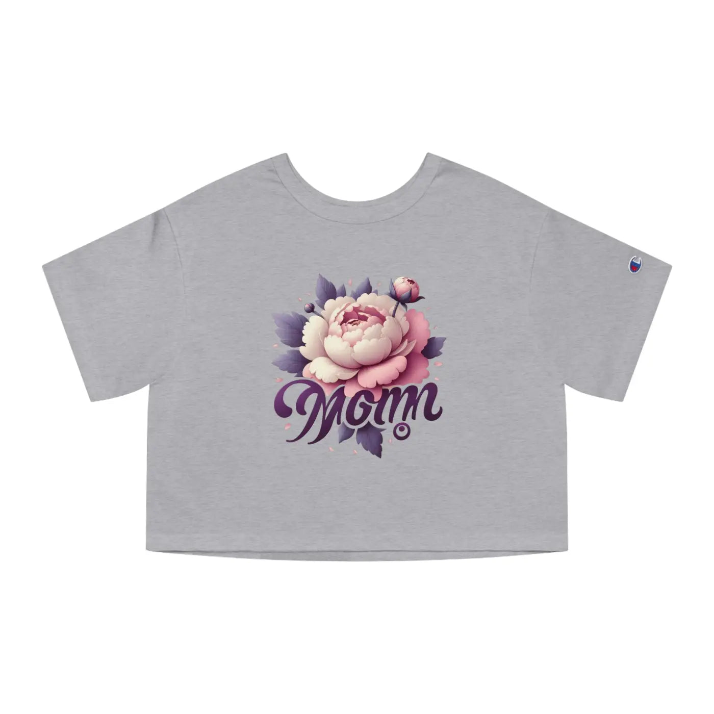 Vibrant Floral Mom Cropped Tee - Everyday Comfort - DipaliZ