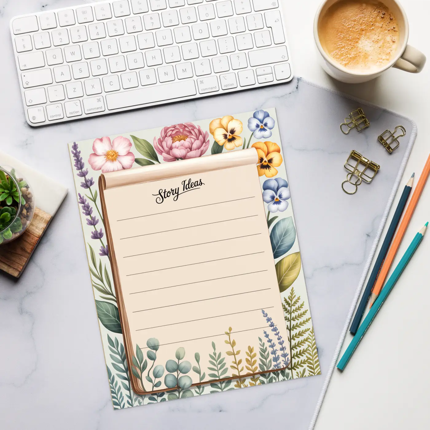 Floral Notepad for Story Ideas and Trendy Outfits - DipaliZ