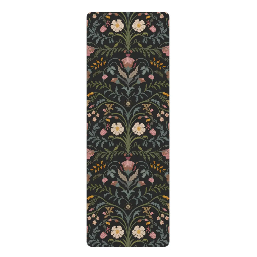Floral Rubber Yoga Mat - Vibrant Ornate Pattern - DipaliZ
