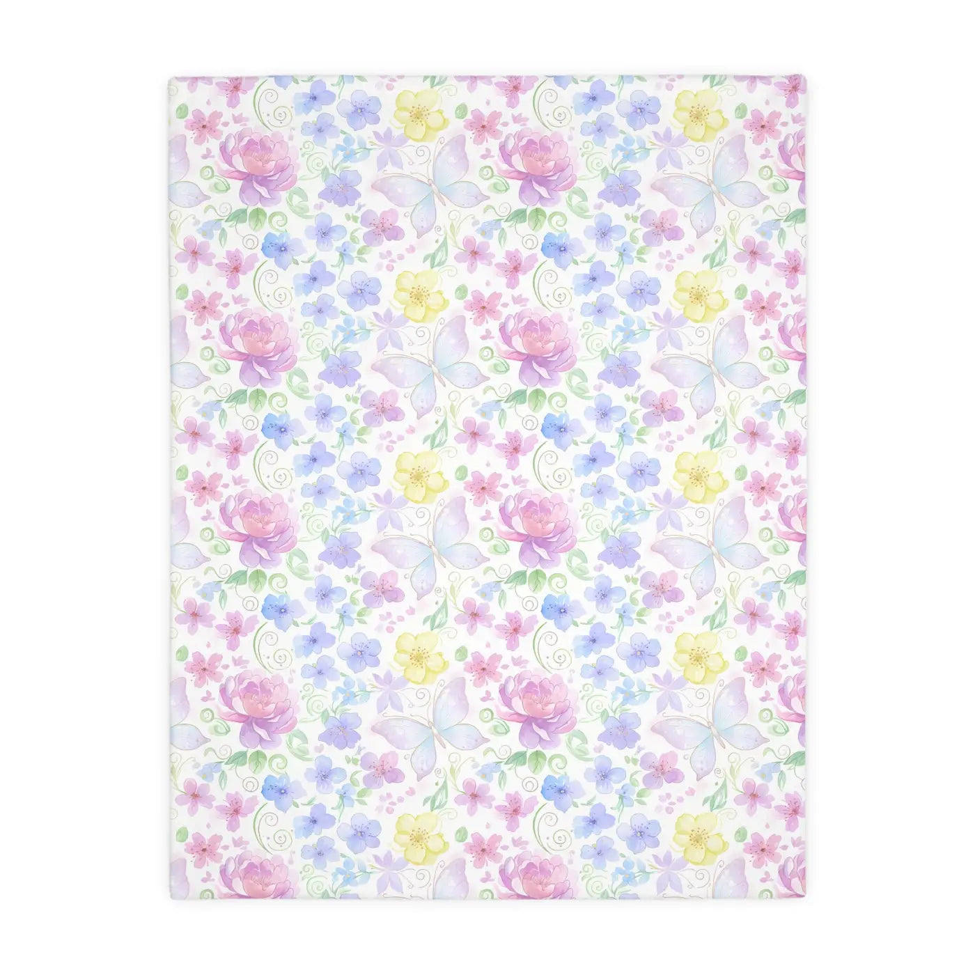 Soft Floral Velveteen Blanket - Print Microfiber - DipaliZ