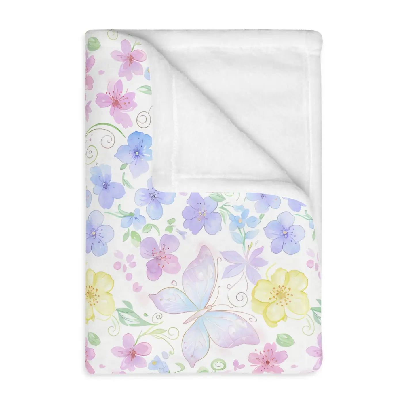 Soft Floral Velveteen Blanket - Print Microfiber - DipaliZ
