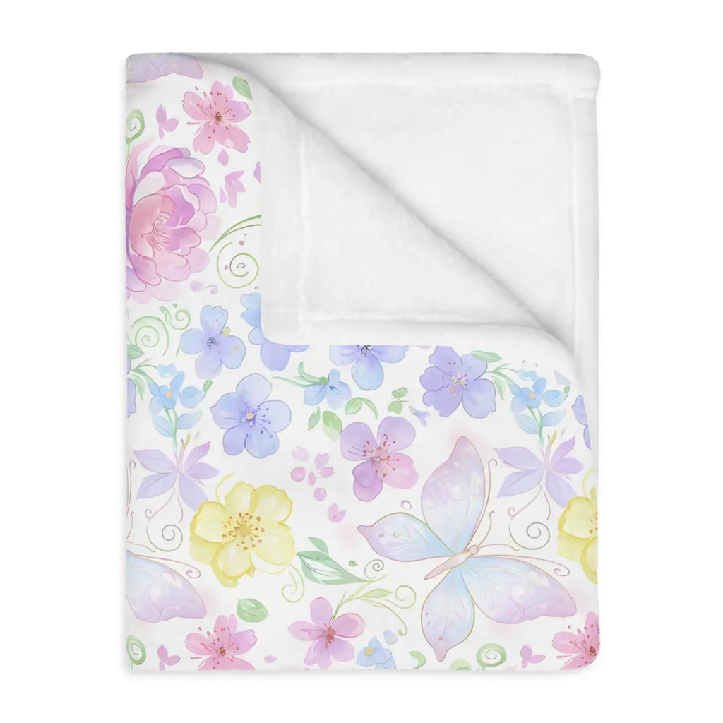 Soft Floral Velveteen Blanket - Print Microfiber - DipaliZ