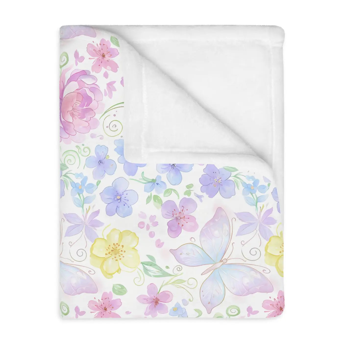 Soft Floral Velveteen Blanket - Print Microfiber - DipaliZ