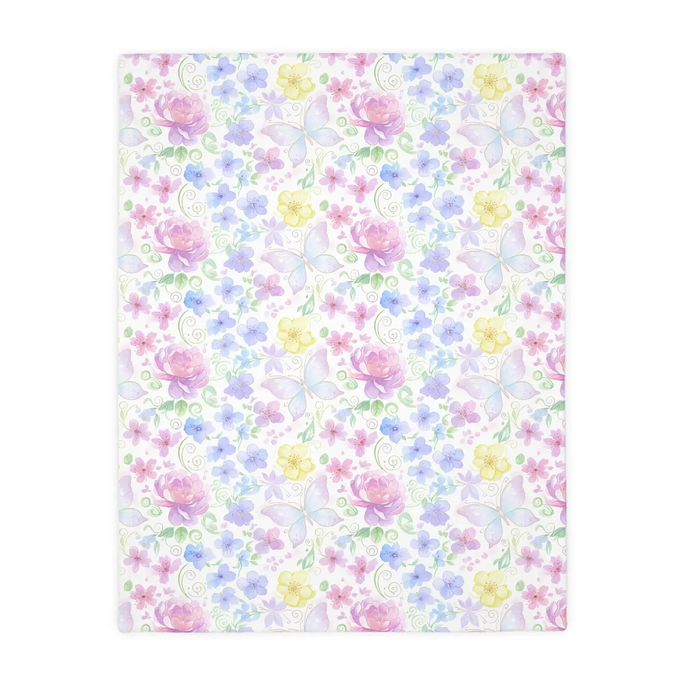 Soft Floral Velveteen Blanket - Print Microfiber - DipaliZ