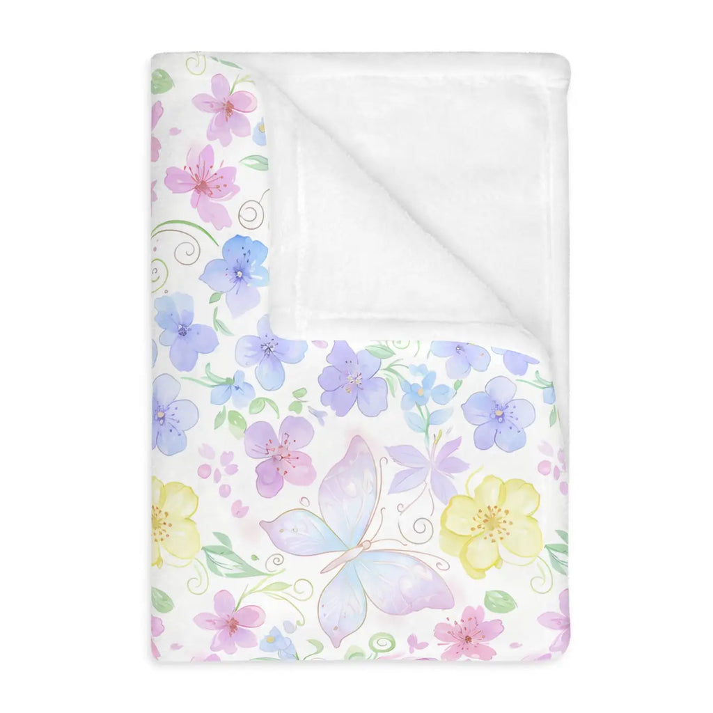 Soft Floral Velveteen Blanket - Print Microfiber - DipaliZ