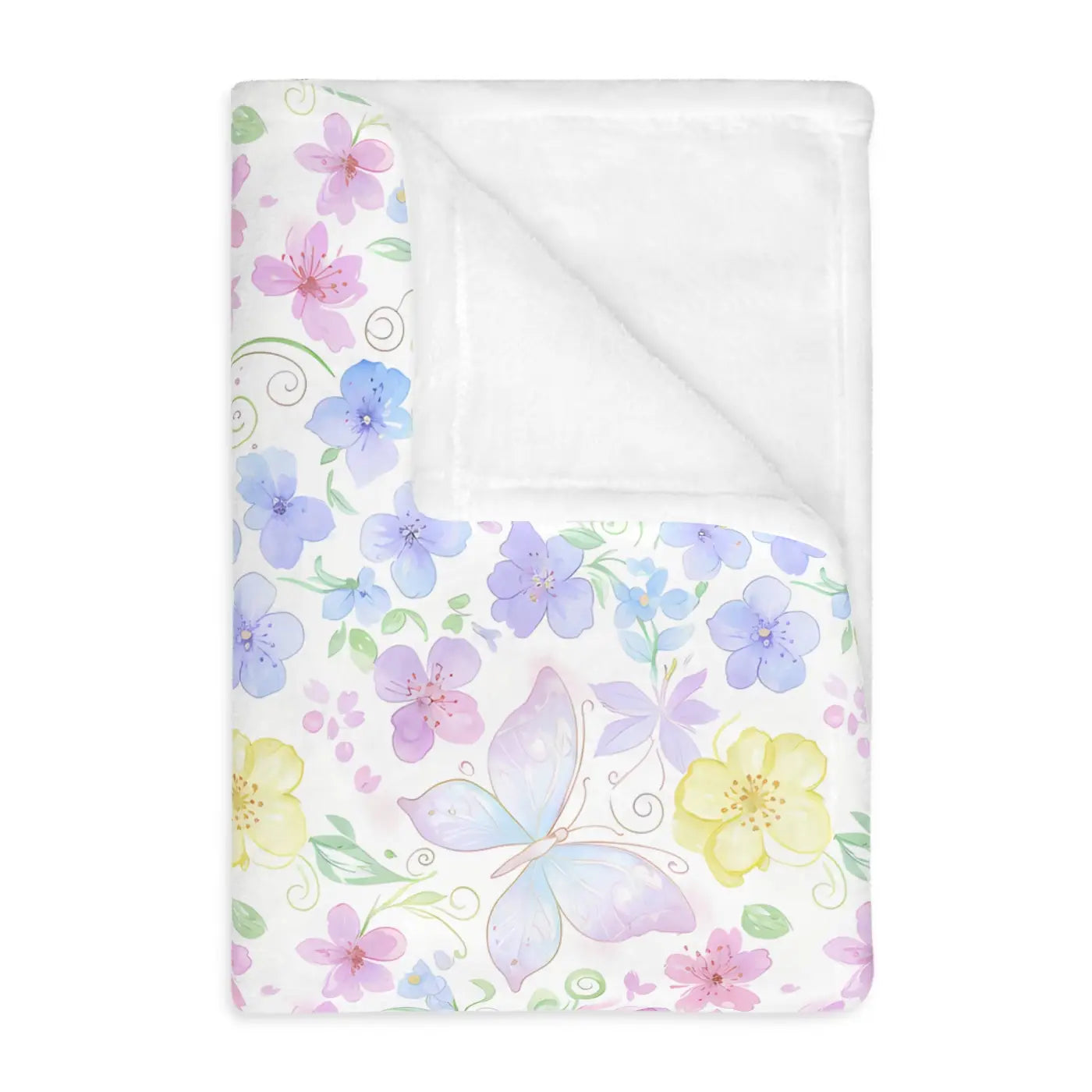 Soft Floral Velveteen Blanket - Print Microfiber - DipaliZ