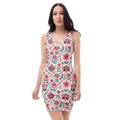 Floral Pattern Bodycon Dress - Curve Hugging Style - DipaliZ
