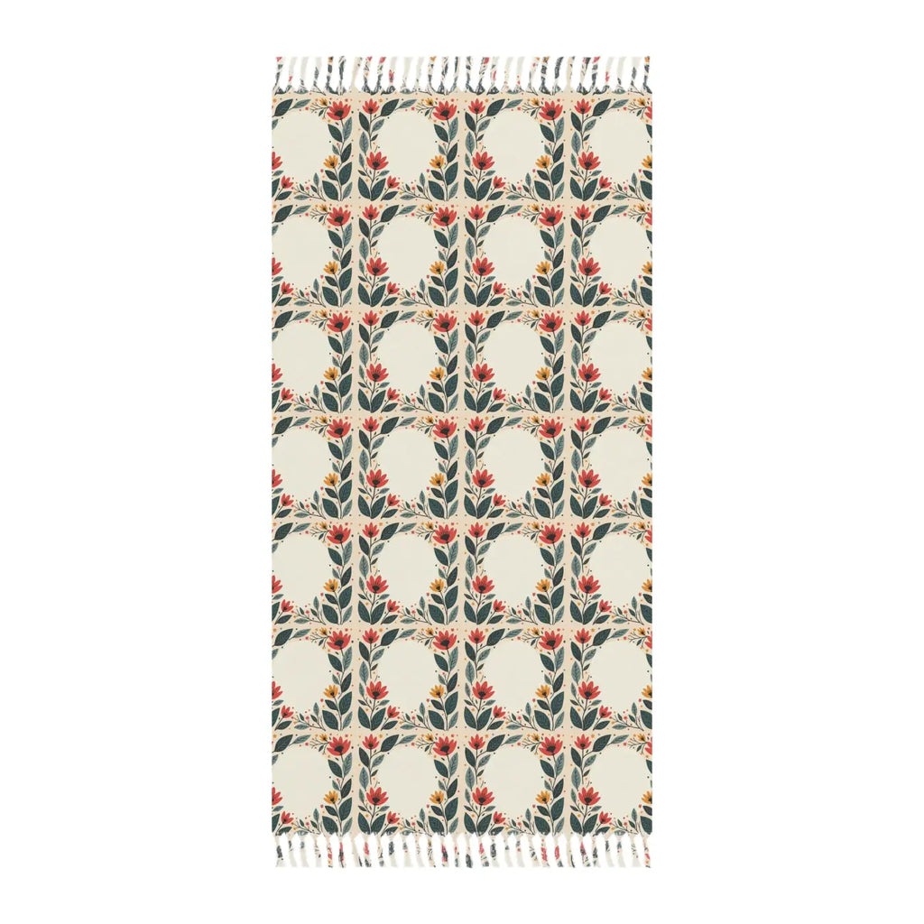 Boho Beach Blanket - Vibrant Floral Pattern for Sun Lovers - DipaliZ
