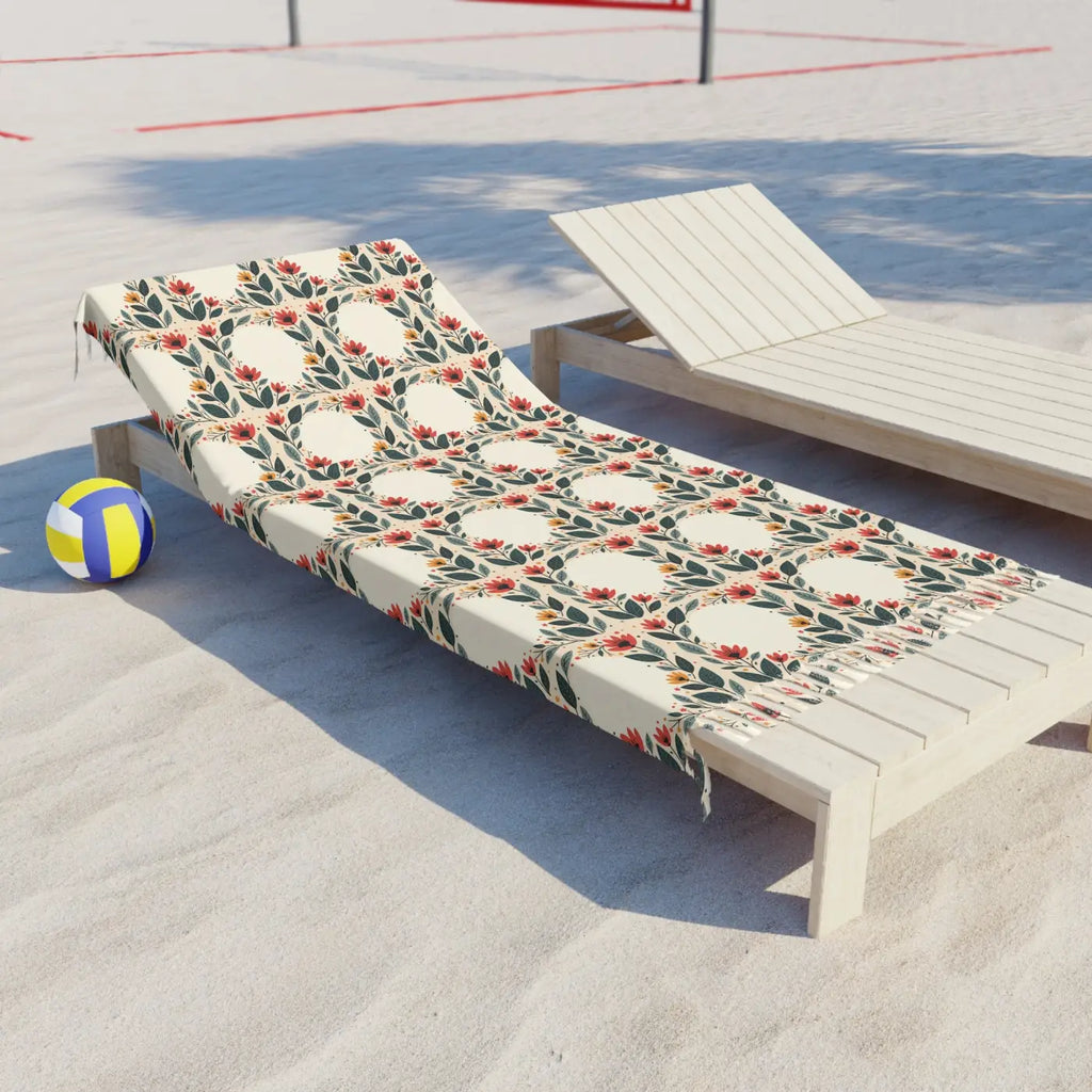 Boho Beach Blanket - Vibrant Floral Pattern for Sun Lovers - DipaliZ