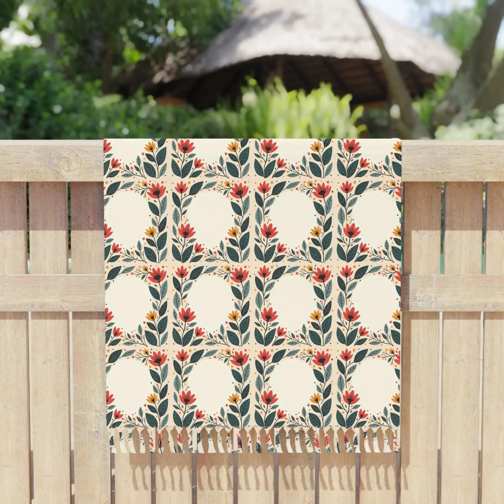 Boho Beach Blanket - Vibrant Floral Pattern for Sun Lovers - DipaliZ