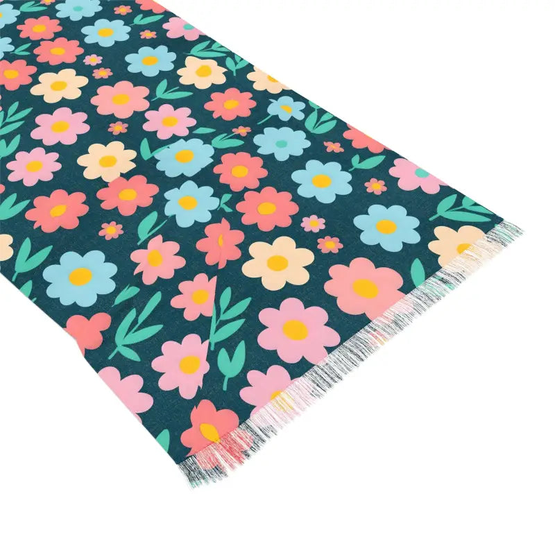 Floral Pattern Scarf - Polyester Light Eco-Friendly Gift - DipaliZ