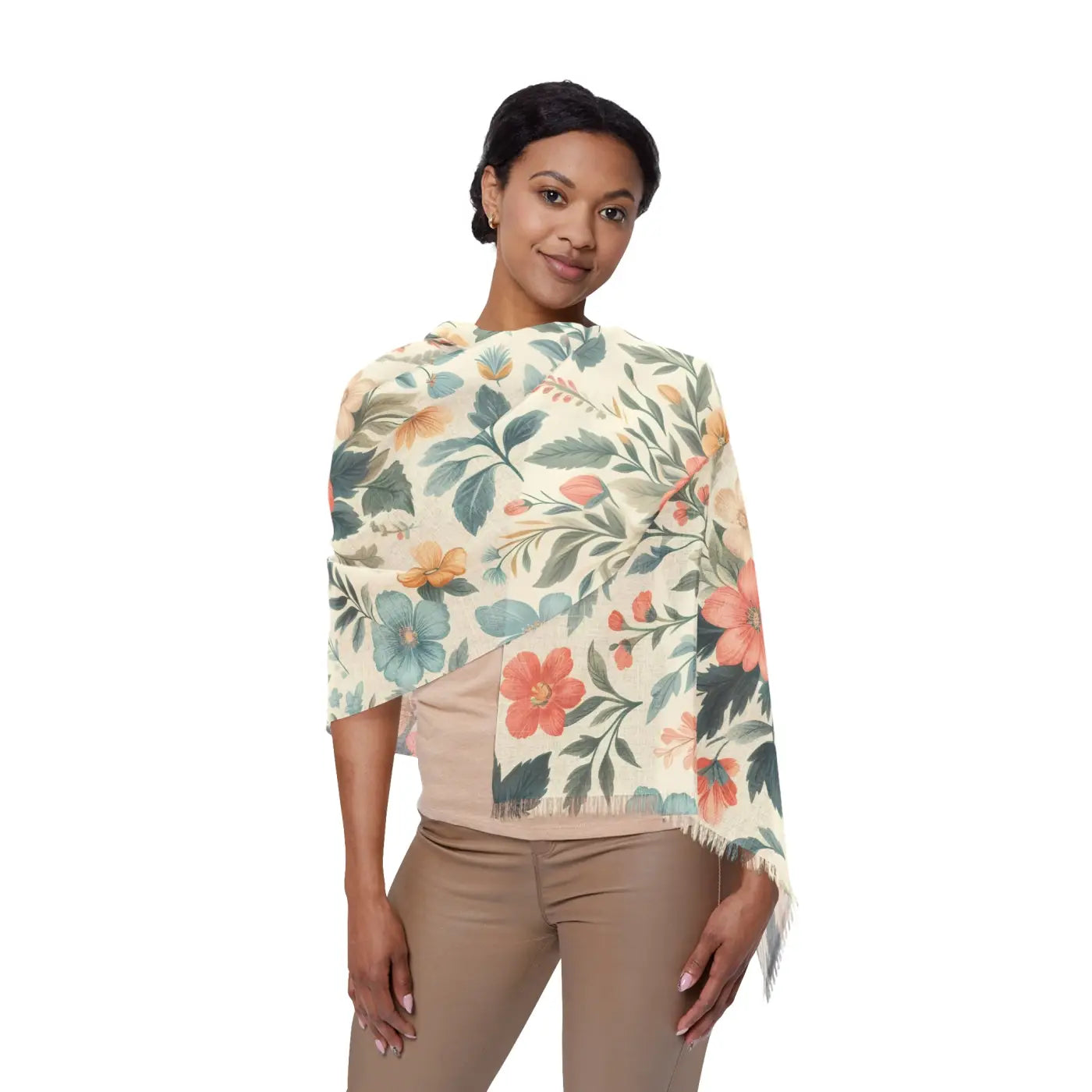 Lightweight Fashion Scarf - Floral Pattern Light Style - DipaliZ