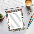 Chic Floral Pattern Notepad - Bold Office Style - DipaliZ
