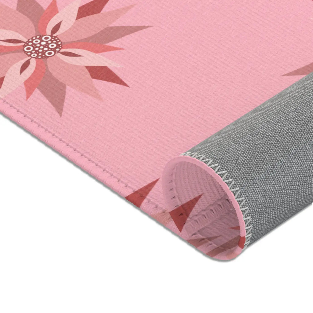 Pink Area Rugs - Floral Pattern Home Decor - DipaliZ