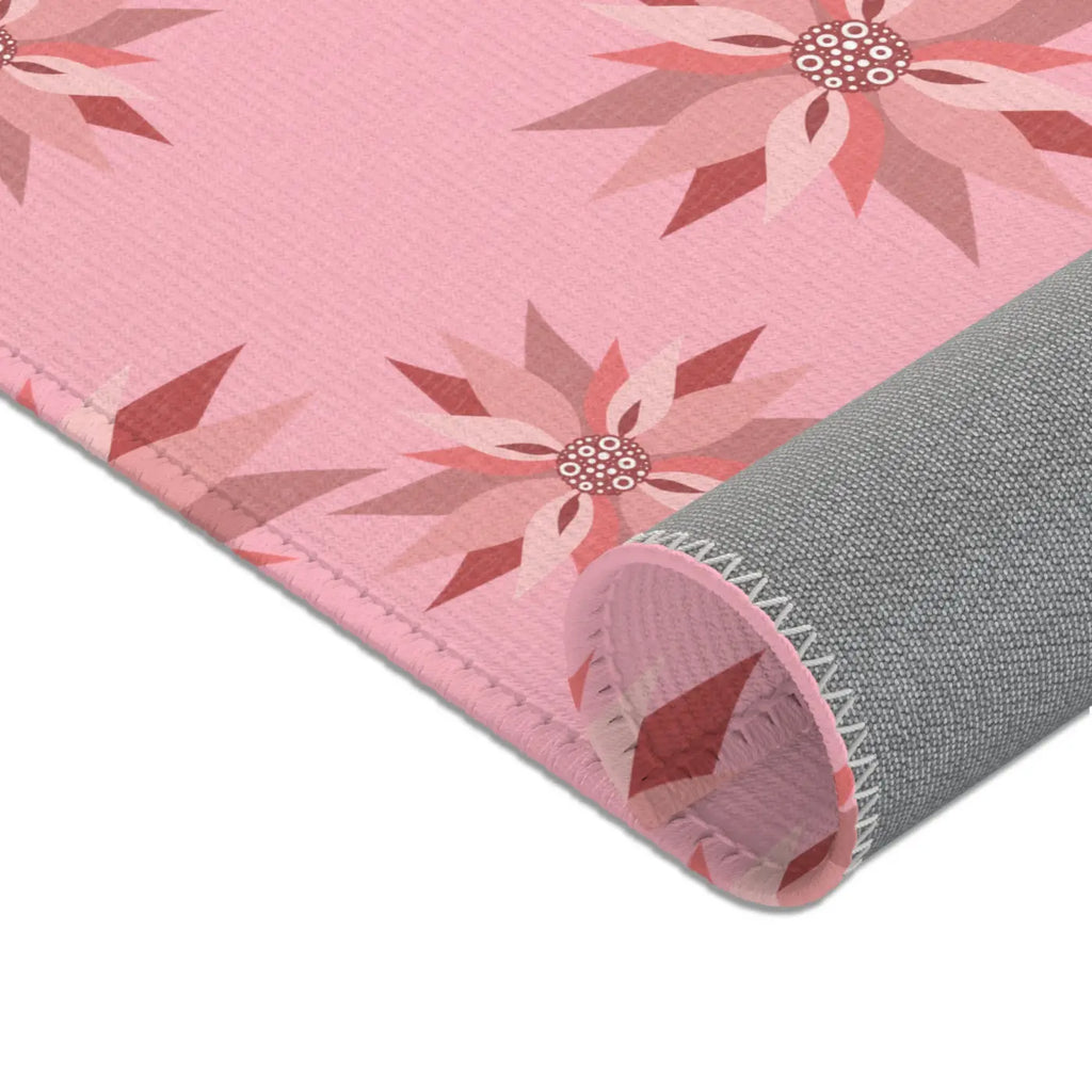Pink Area Rugs - Floral Pattern Home Decor - DipaliZ