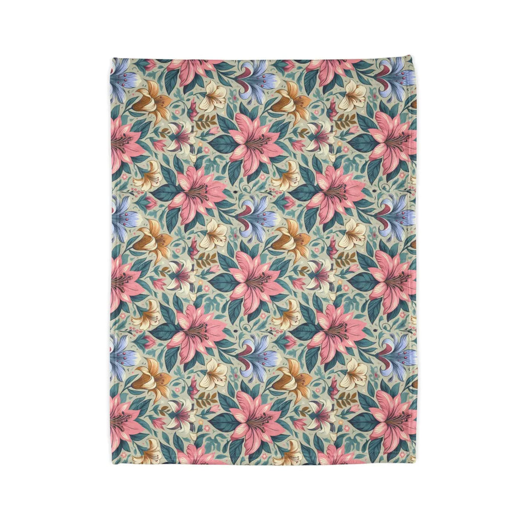 Soft Polyester Blanket - Floral One-Sided Print - DipaliZ