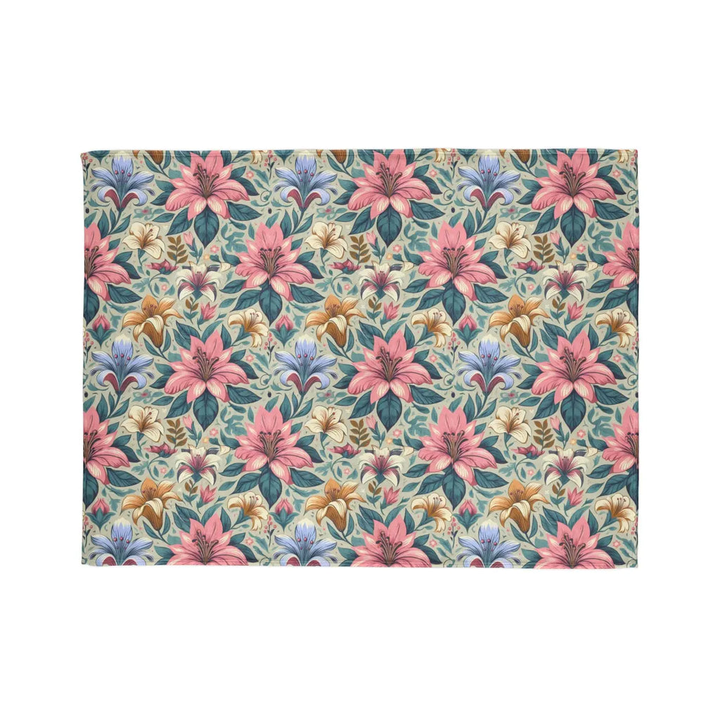 Soft Polyester Blanket - Floral One-Sided Print - DipaliZ