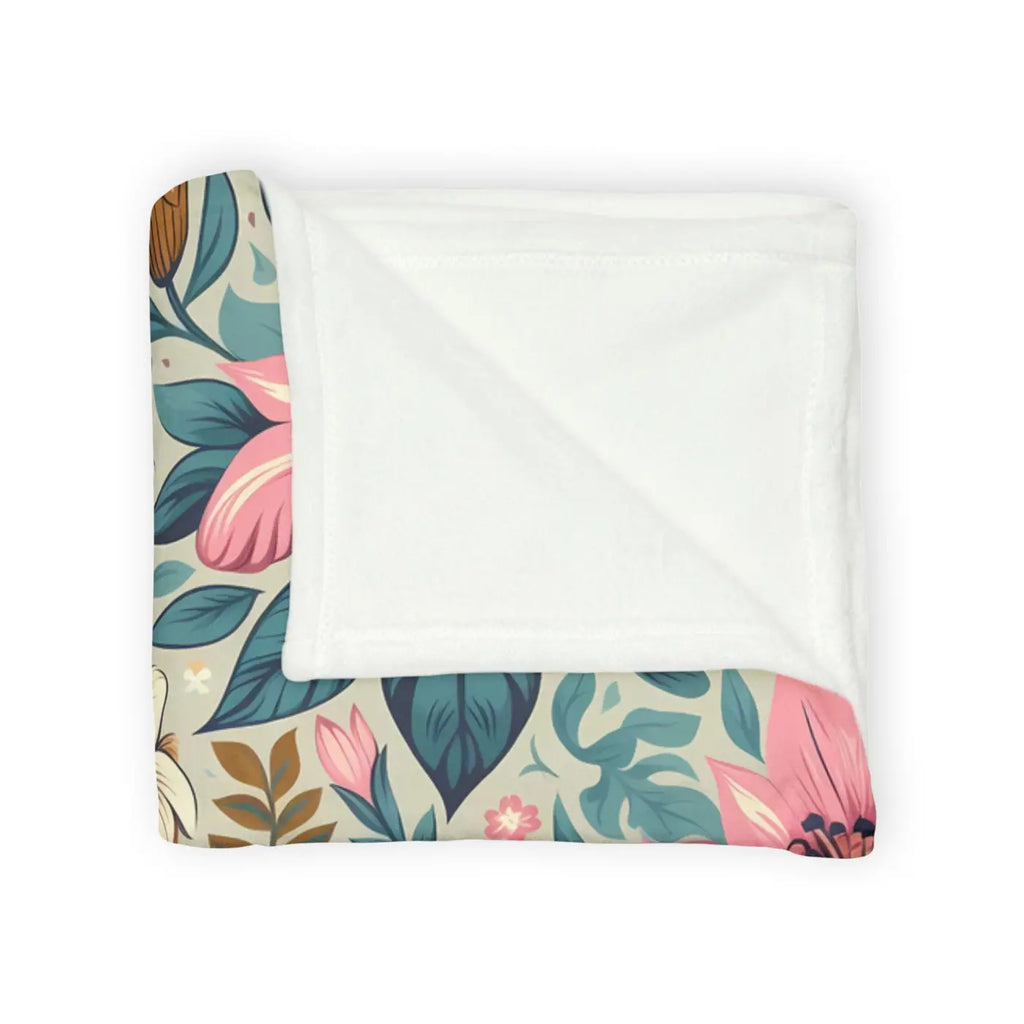 Soft Polyester Blanket - Floral One-Sided Print - DipaliZ