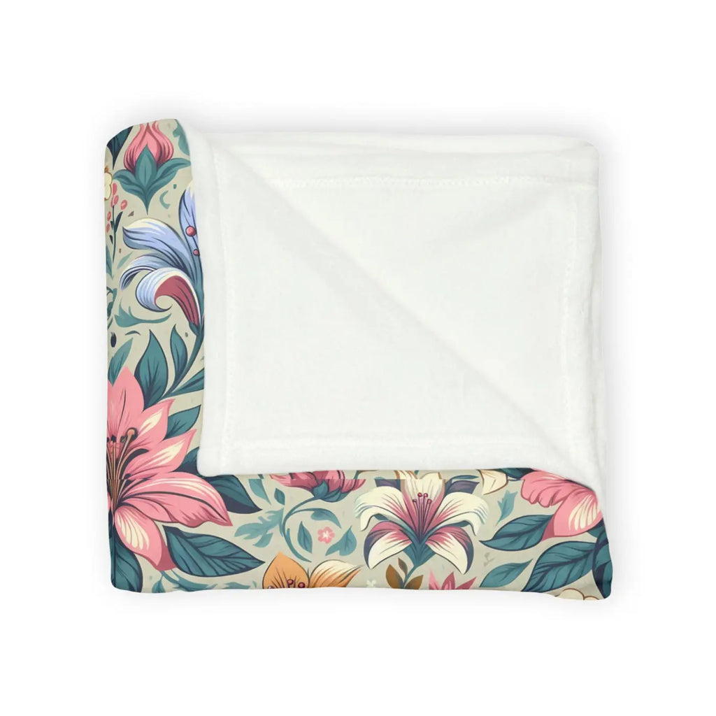 Soft Polyester Blanket - Floral One-Sided Print - DipaliZ