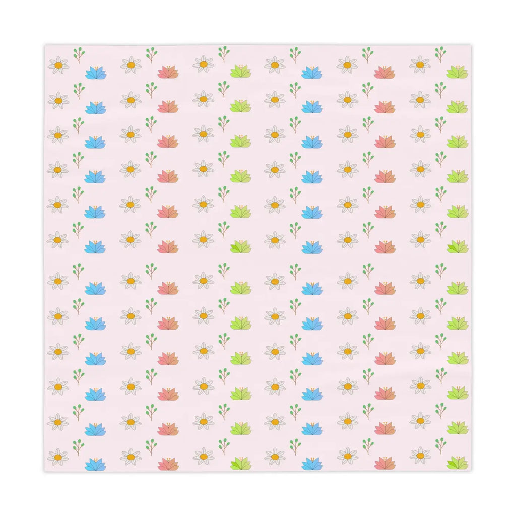Floral Pink Tablecloth - One Sided Print Polyester - DipaliZ
