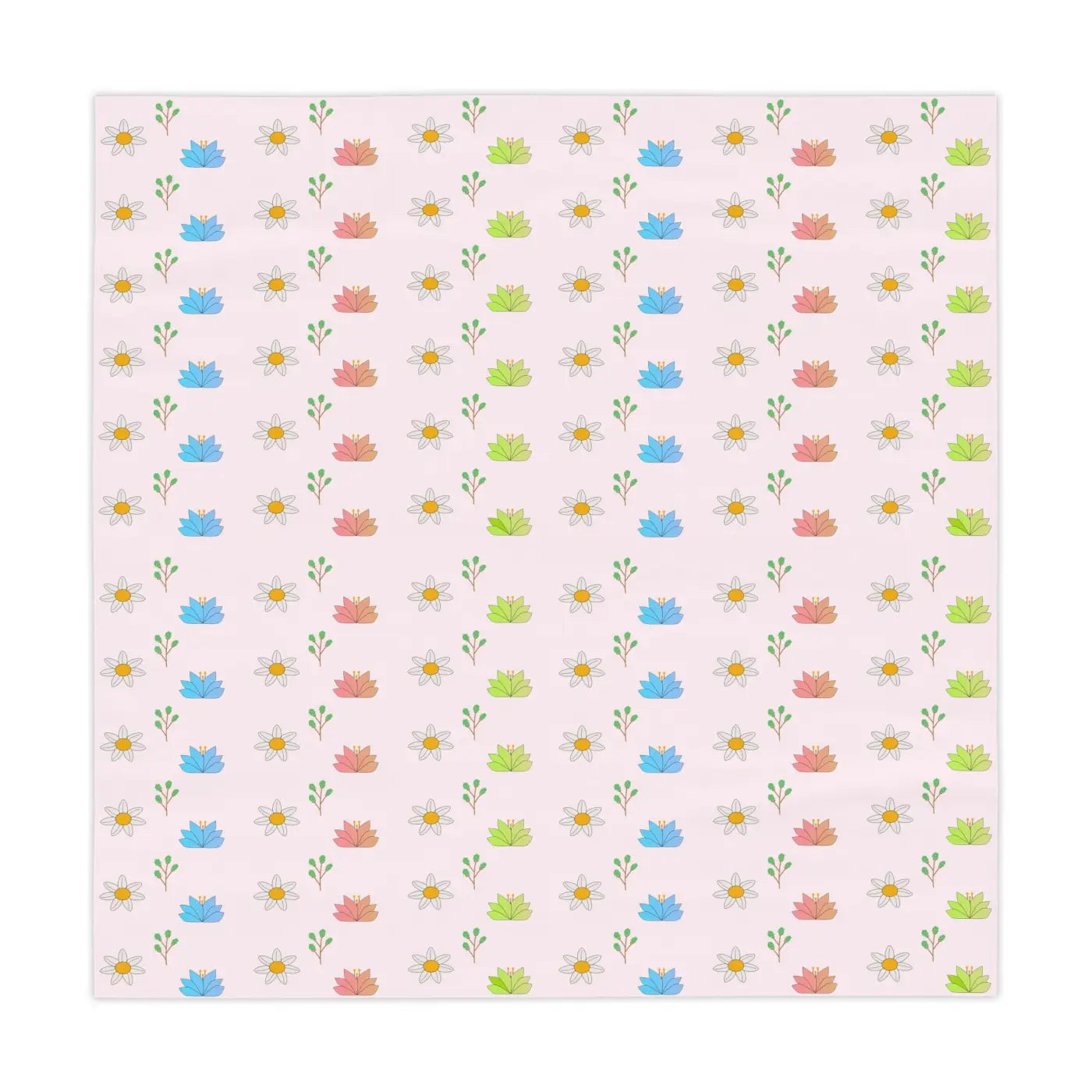 Floral Pink Tablecloth - One Sided Print Polyester - DipaliZ