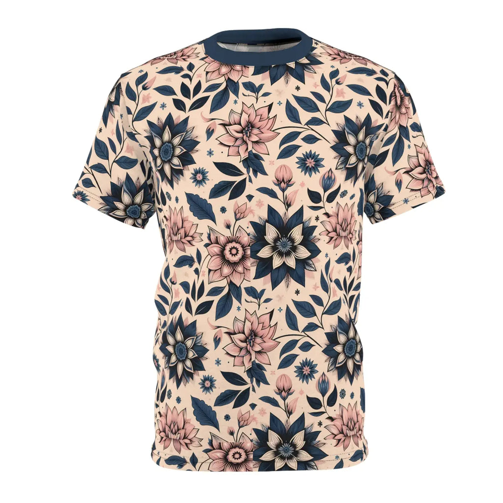 Floral Pattern Unisex Tee - Boho Chic Summer Style - DipaliZ