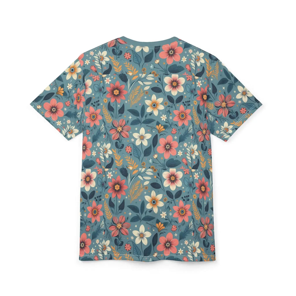 Vibrant Floral Pattern Unisex Tee - Sustainable Fashion - DipaliZ