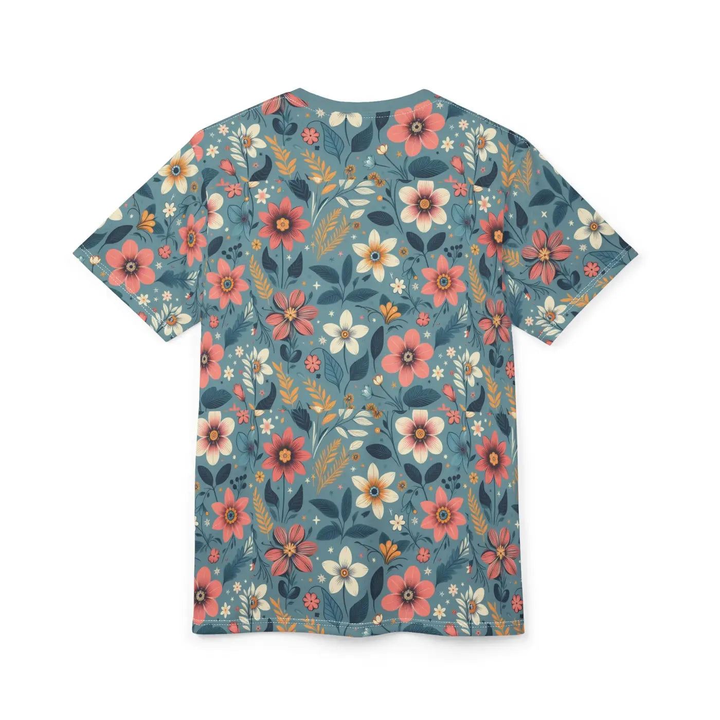 Vibrant Floral Pattern Unisex Tee - Sustainable Fashion - DipaliZ