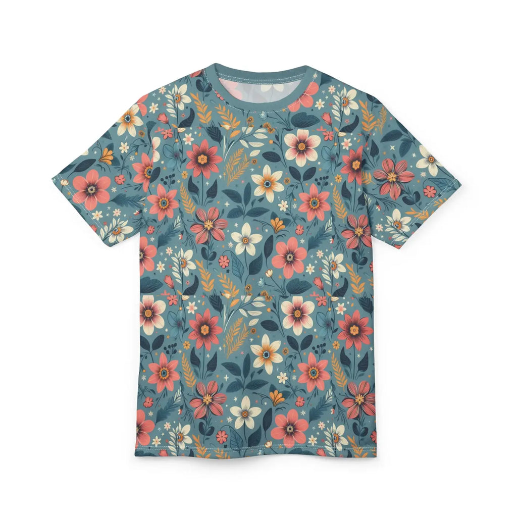 Vibrant Floral Pattern Unisex Tee - Sustainable Fashion - DipaliZ