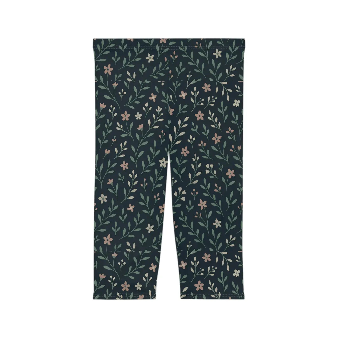 Floral Capri Leggings - Comfortable Workout Style - DipaliZ