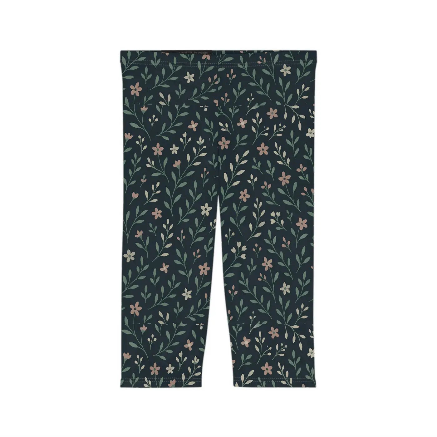 Floral Capri Leggings - Comfortable Workout Style - DipaliZ