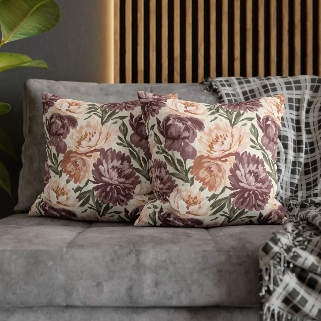 Floral Peony Pillowcase - Garden Vibes Decorative Throw - DipaliZ
