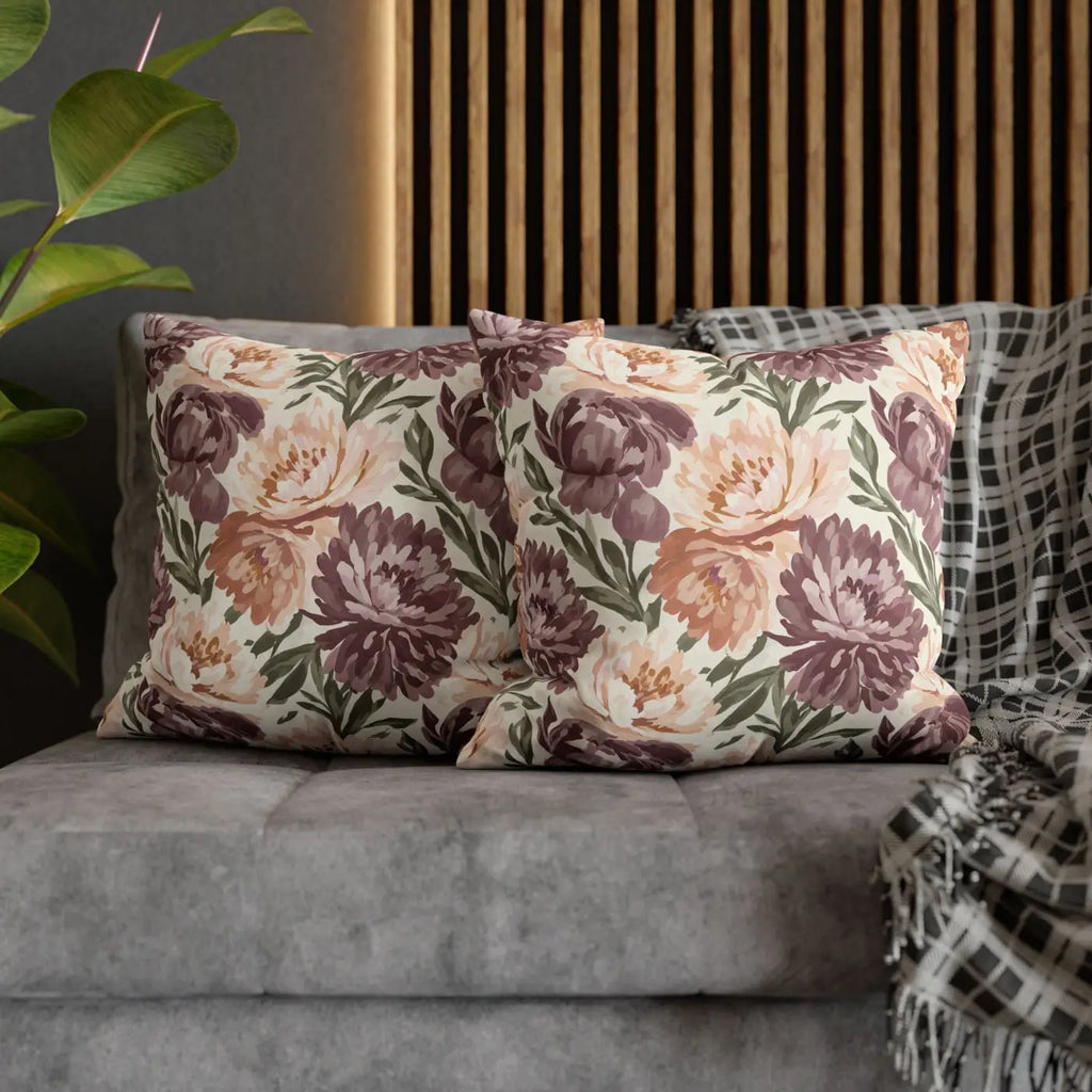 Floral Peony Pillowcase - Garden Vibes Decorative Throw - DipaliZ
